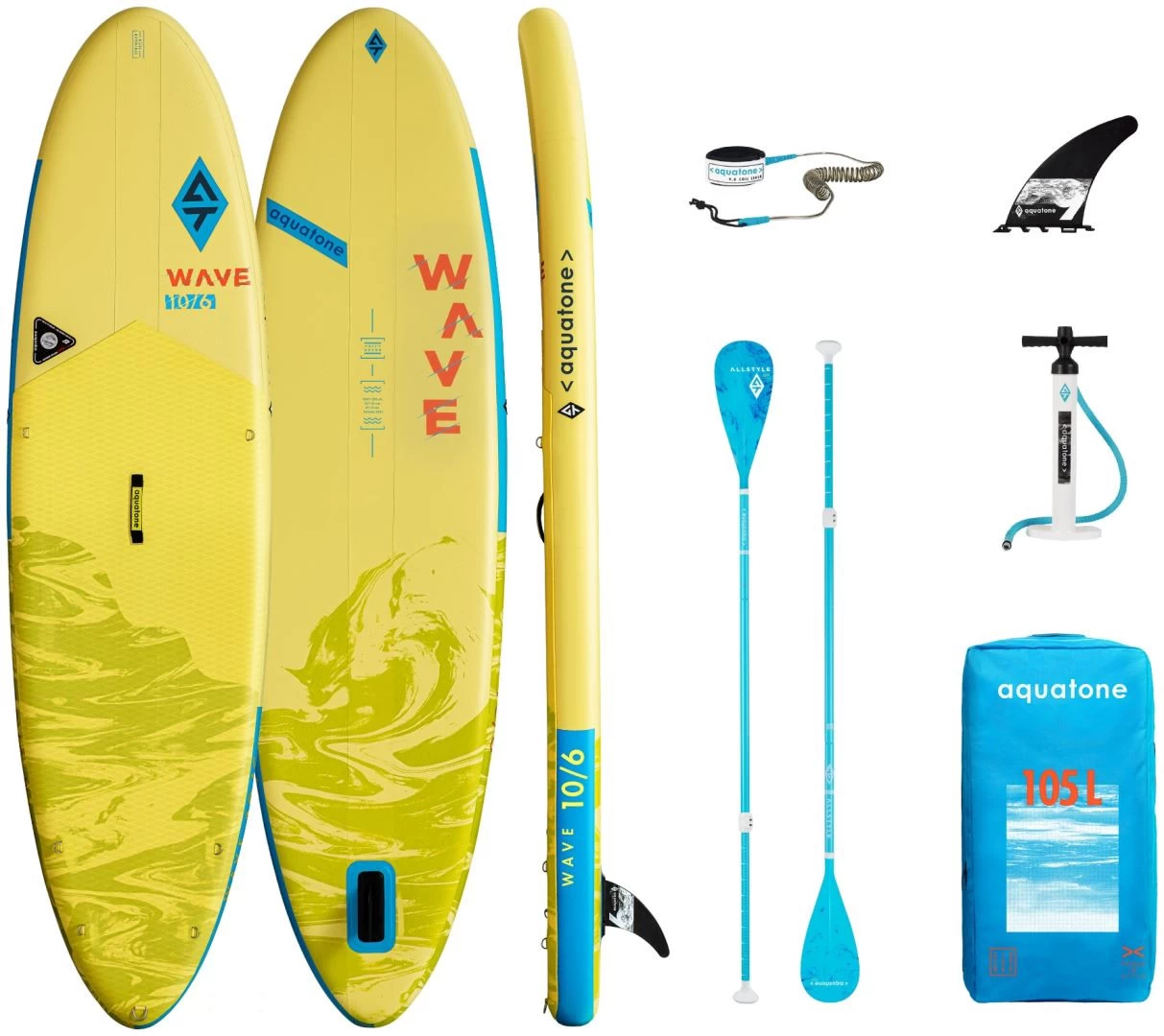 Aquatone Wave 10'6"All-Round SUP Yellow