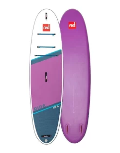Red Paddle Co. Red Paddle Co 10'6 Ride MSL Inflatable SUP + Cruiser Tough Paddle White-Purple-Dark Blue -Promos Surf Magasin red paddle co 10 6 ride msl inflatable sup hybrid tough paddle white purple dark blue 1