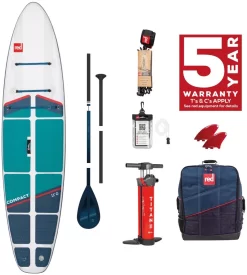 Red Paddle Co. Red Paddle Co 11'0 Compact MSL Inflatable SUP White-Teal-Dark Blue