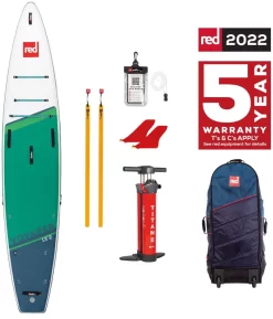 Red Paddle Co. Red Paddle Co 12’8 Voyager MSL Inflatable SUP White-Green-Dark Blue -Promos Surf Magasin red paddle co 12 6 voyager msl inflatable sup white green dark blue 4 1