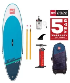 Red Paddle Co. Red Paddle Co 8'10 Whip MSL Inflatable SUP White-Blue-Dark Blue -Promos Surf Magasin red paddle co 8 10 whip msl inflatable sup white blue dark blue 4